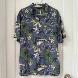 Vintage style Hawaiian print mens shirt